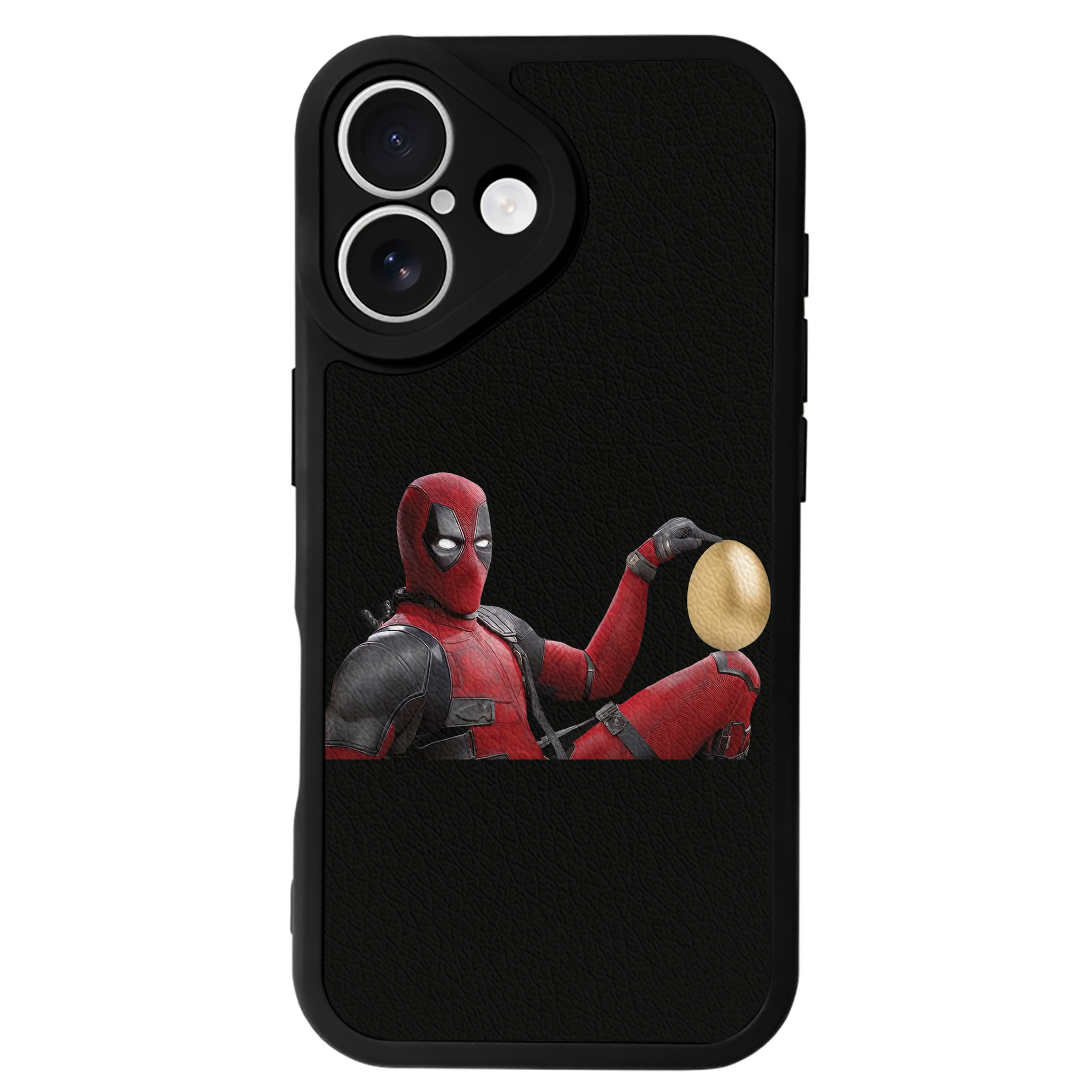 （画像用） Deadpool デッドプール 【iPhone 16シリーズ対応】シリコンスマホケース（レザー調） 材質：シリコン